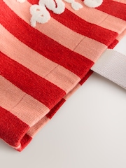 Red/Pink Stripe Large Canvas Shoulder Bag - Image 7 of 8