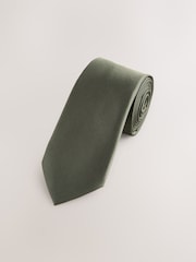olive - Slim Fit - Strukturierte Krawatte - Bild 1 von 3