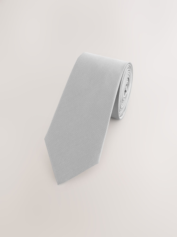 Grey Silk Tie - Image 1 of 3
