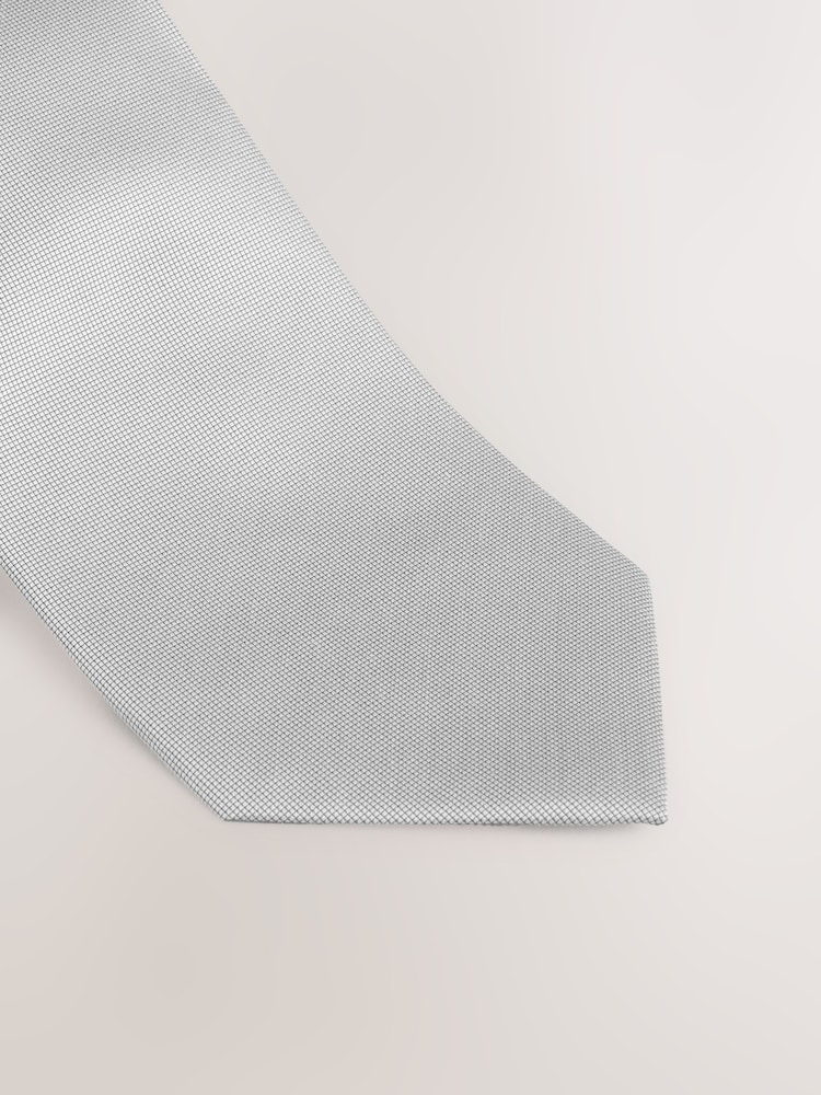 Grey Silk Tie - Image 2 of 3 Grey Silk Tie - Image 2 of 3