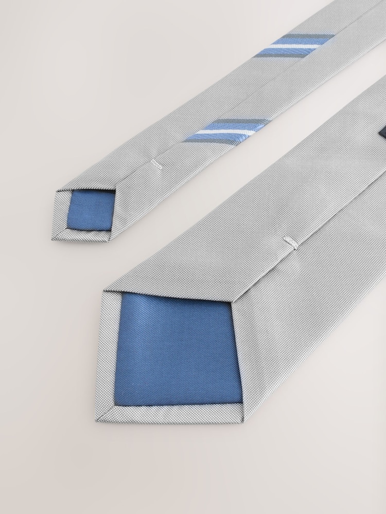 Grey Silk Tie - Image 3 of 3