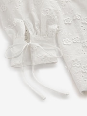 Laura Ashley White Broderie Floral Beach Cover-Up - Image 8 of 8