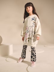 Ecru Unicorn Graphic Jumper Dress (3-16yrs) - Image 2 of 6