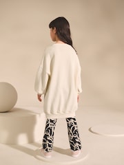 Ecru Unicorn Graphic Jumper Dress (3-16yrs) - Image 3 of 6
