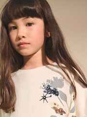 Ecru Unicorn Graphic Jumper Dress (3-16yrs) - Image 4 of 6