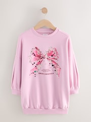 Pink Bow Graphic Jumper Dress (3-16yrs) - Image 1 of 4