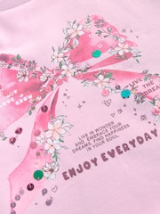 Pink Bow Graphic Jumper Dress (3-16yrs) - Image 3 of 4