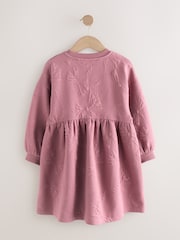 Dusky Pink Quilted Bow Jumper Dress (3-16yrs) - Image 5 of 7