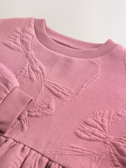 Dusky Pink Quilted Bow Jumper Dress (3-16yrs) - Image 7 of 7