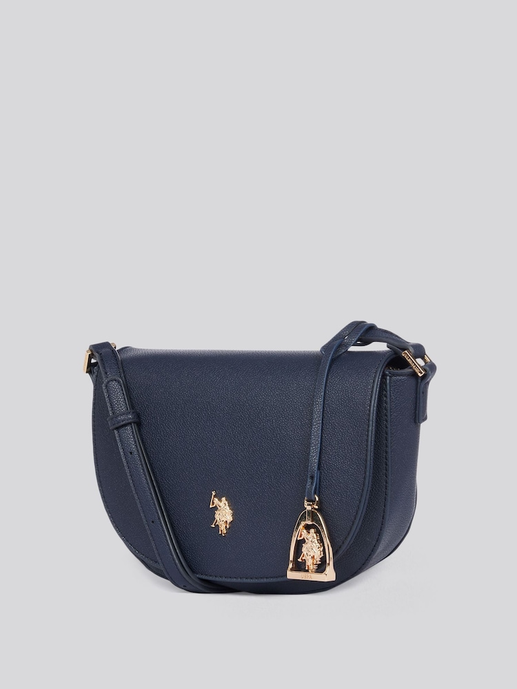 U.S. Polo Assn Blue Womens Jones Flap Cross-Body Bag - Image 2 of 6
