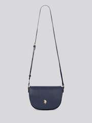U.S. Polo Assn Blue Womens Jones Flap Cross-Body Bag - Image 4 of 6