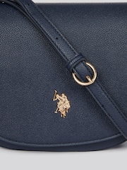 U.S. Polo Assn Blue Womens Jones Flap Cross-Body Bag - Image 6 of 6