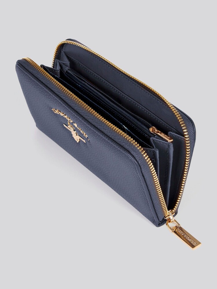 U.S. Polo Assn Blue Womens Stanford Large Zip Around Wallet - Image 4 of 6