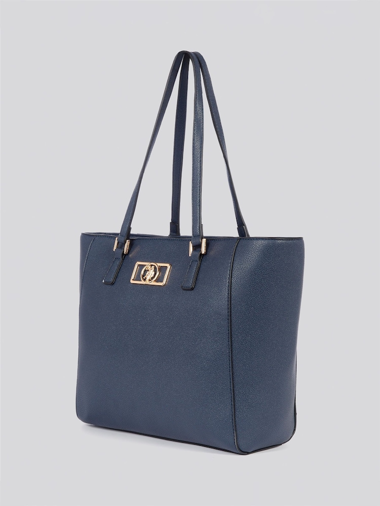 U.S. Polo Assn Blue Womens Jones Chic Shopping Bag - Image 2 of 6