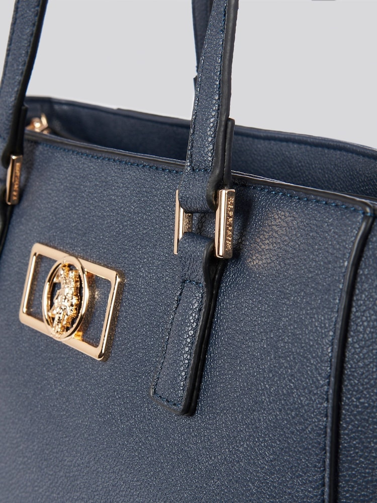U.S. Polo Assn Blue Womens Jones Chic Shopping Bag - Image 6 of 6