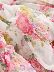 Ecru White Floral Print Ruffle Dress (3-16yrs) - Image 6 of 7