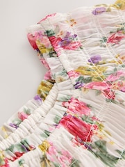 Ecru White Floral Print Ruffle Dress (3-16yrs) - Image 7 of 7