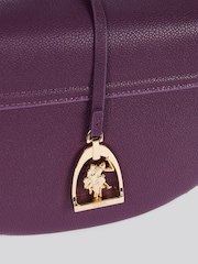 U.S. Polo Assn Purple Womens Jones Flap Cross-Body Bag - Image 2 of 5