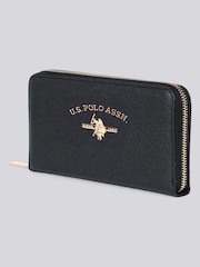 U.S. Polo Assn Black Womens Stanford Large Zip Around Wallet - Image 2 of 6