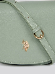 U.S. Polo Assn Green Womens Jones Flap Cross-Body Bag - Image 4 of 5