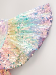 Rainbow Angel Sleeve Sequin Party Dress (3-16yrs) - Image 8 of 8