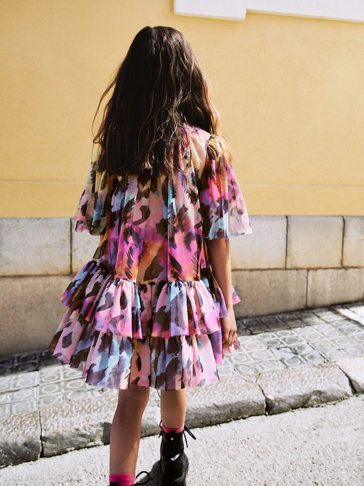 mesh rainbow dress Buy Rainbow Animal Tiered Mesh Dress (3-16yrs) from Next USA