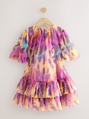 Rainbow Animal Tiered Mesh Dress (3-16yrs) - Image 5 of 7