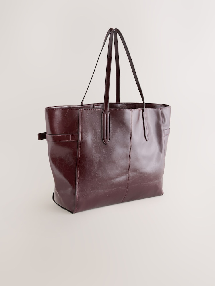 Berry Red Large Shoulder Bag - Image 2 of 6