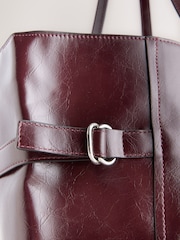 Berry Red Large Shoulder Bag - Image 3 of 6