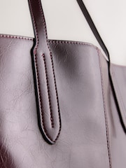 Berry Red Large Shoulder Bag - Image 5 of 6