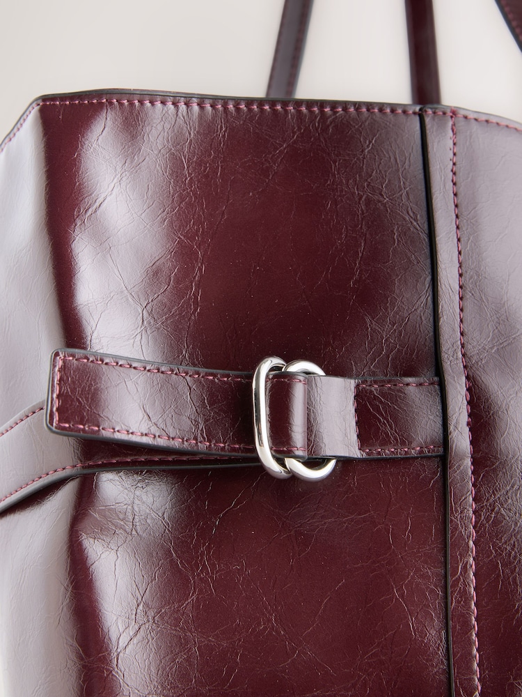 Berry Red Large Shoulder Bag - Image 6 of 6 Berry Red Large Shoulder Bag - Image 6 of 6