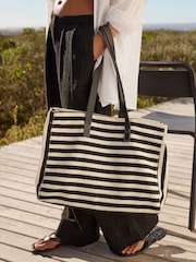 Black/White Printed Shoulder Bag - Image 3 of 3