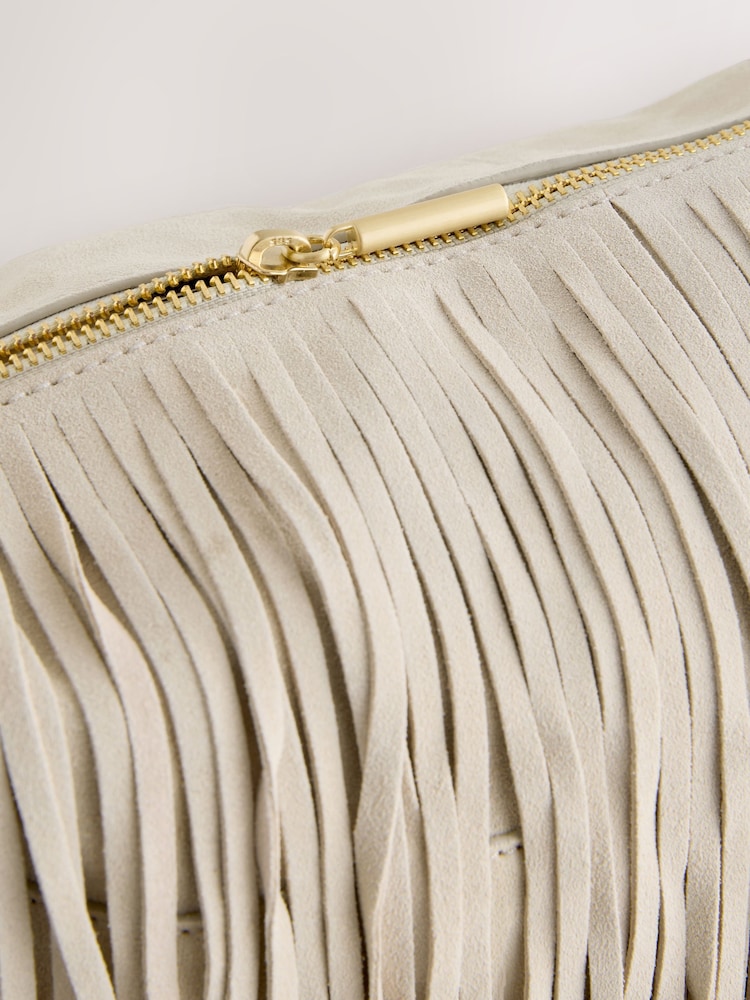Bone Leather Fringe Boho Shoulder Bag - Image 5 of 5