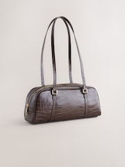 Chocolate Brown Bowler Bag - Image 2 of 4