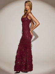 Oh Polly Vasanta Embellished Applique Soft Scoop Corset Gown - 圖片 4，共 7
