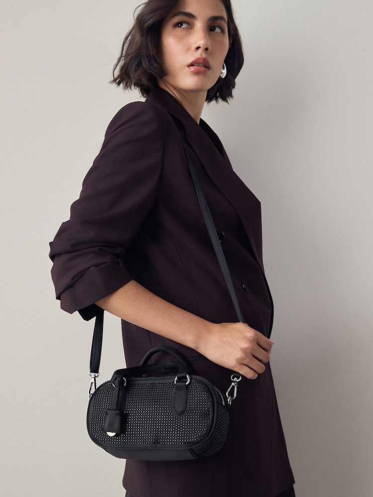 Black Mini Bowler Bag - Image 10 of 10