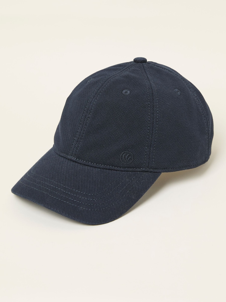 FatFace Navy Textured Baseball Cap - Image 1 of 2