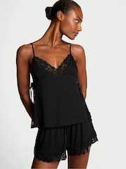 Victoria's Secret Black Modal Rib Lace Cami Set - Image 1 of 3