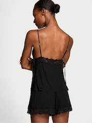Victoria's Secret Black Modal Rib Lace Cami Set - Image 2 of 3