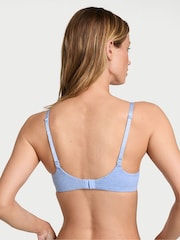 Victoria's Secret Cornflower Heather Blue Non Wired Lightly Lined Cotton Logo Bra - Image 2 of 3