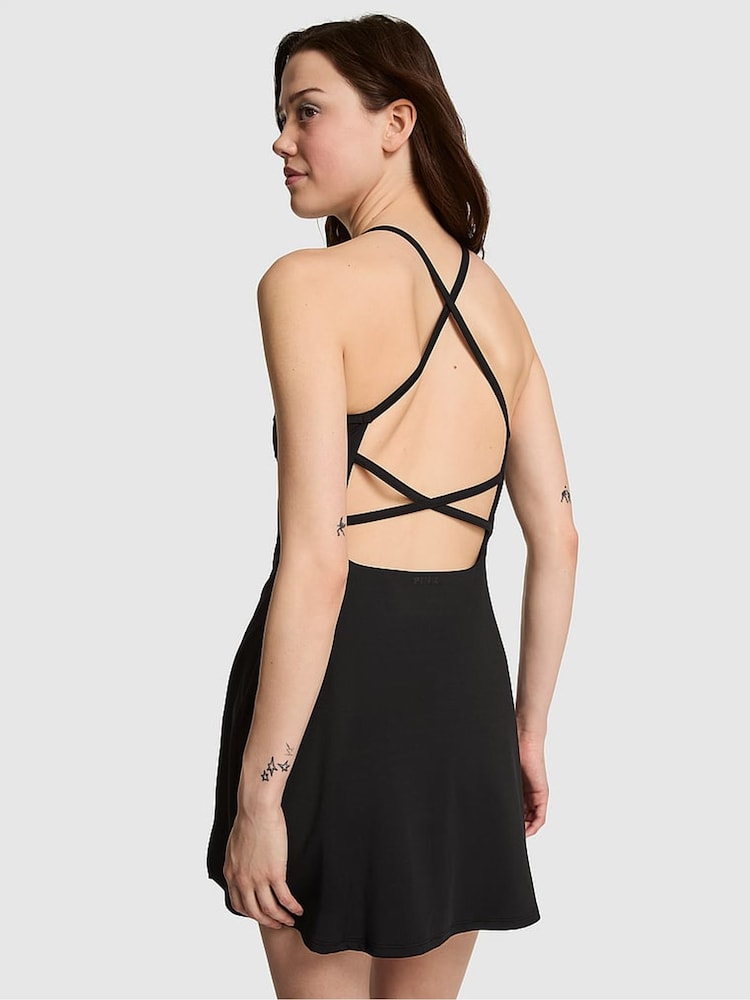 Victoria's Secret PINK Black Mini Relay High Neck Dress - Image 2 of 2 Victoria's Secret PINK Black Mini Relay High Neck Dress - Image 2 of 2