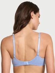 Victoria's Secret Cornflower Heather Blue Lightly Lined Demi Cotton Logo Bra - Image 2 of 2