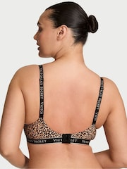 Victoria's Secret Leopard Brown Lightly Lined Demi Cotton Logo Bra - Image 2 of 3