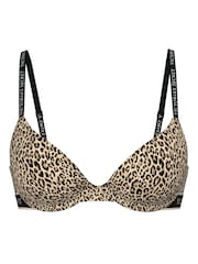 Victoria's Secret Leopard Brown Lightly Lined Demi Cotton Logo Bra - Image 3 of 3