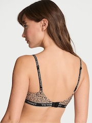 Victoria's Secret Leopard Brown Full Cup Push Up Cotton Logo Bra - Image 2 of 2