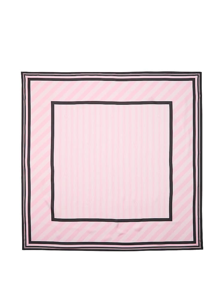 Victoria's Secret Heritage Stripe Pink Satin Scarf - Image 2 of 2