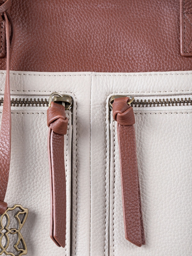 Lakeland Leather Cream Beetham Tote Bag - Image 4 of 6