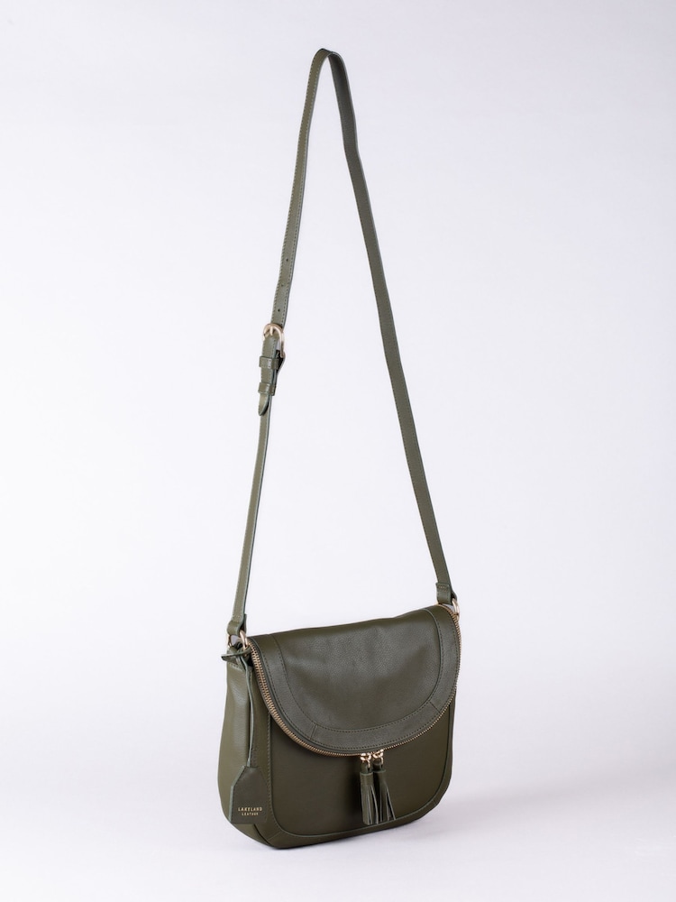 Lakeland Leather Green Tarraby Crossbody Bag - Image 3 of 6