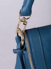 Lakeland Leather Blue Tarraby Crossbody Bag - Image 5 of 6