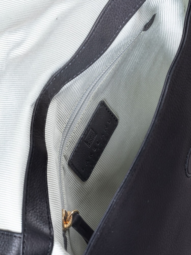 Lakeland Leather Black Tarraby Crossbody Bag - Image 6 of 6
